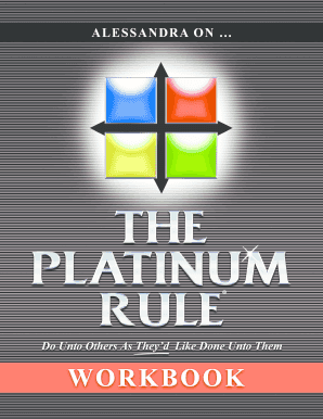 The Platinum Rule Workbook -- Paper Version